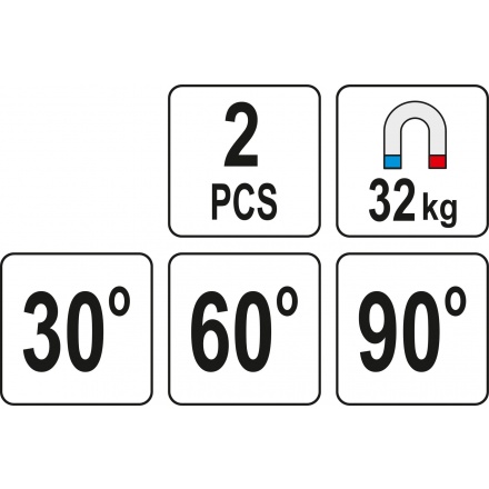 Magnetické držáky svářečské 2ks 32kg, YT-08723