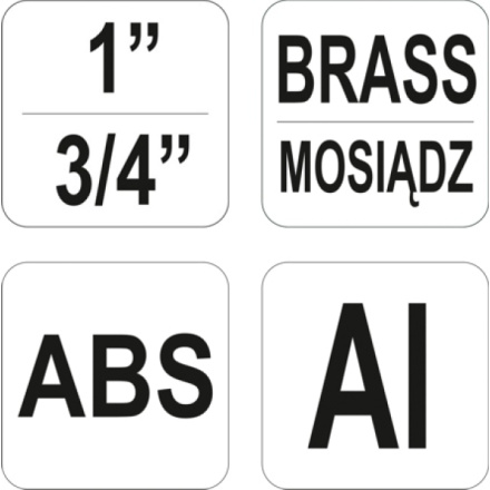 Rychlospojka hadicová třístranná s 2 uzávěry, ABS-ALU, YT-9941
