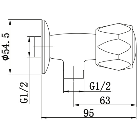 ventil, 1/2", keramický ventil, chrom 85046
