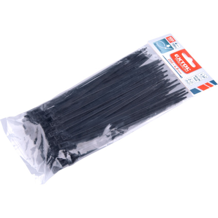 pásky stahovací černé, rozpojitelné, 200x4,8mm, 100ks, nylon PA66 8856254