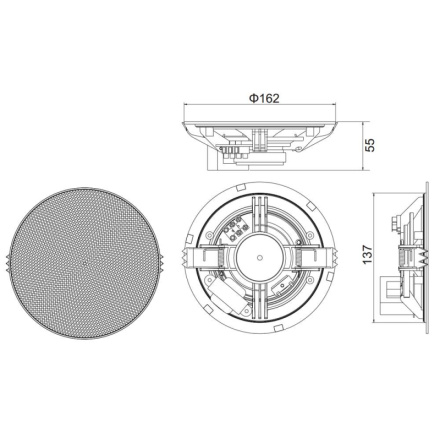 WS506T BS ACOUSTIC Stropní reproduktor 17-1-1049