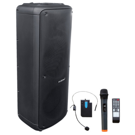 DEXON Partybox, řečnický systém s ručním a náhlavním bezdrátovým mikrofonem WA 480RC, 21_960
