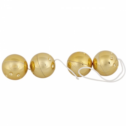 4 zlaté kuličky na šňůrce You2Toys Golden Beads, 05121500000