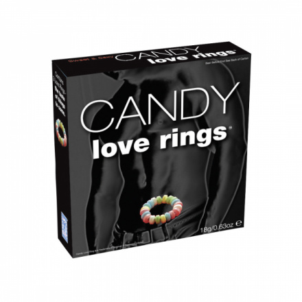 3 žertovné jedlé kroužky Candy Love Rings, 07730340000
