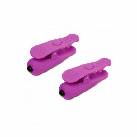 Ff Wireless Vibr Nipple Clamps Purp, 3000009376