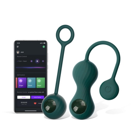 Magic Motion - Crystal Duo Smart Kegel Vibrator with Weight Set, E33484