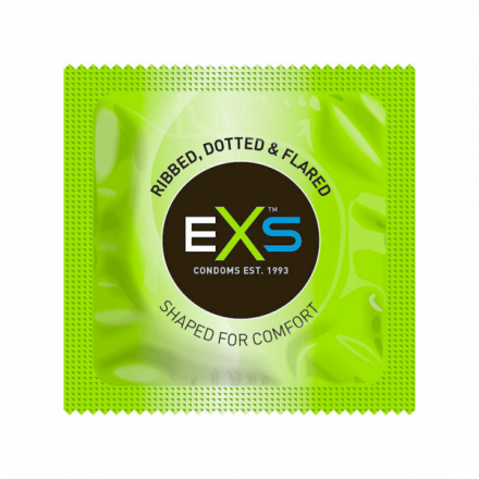 Kondom Exs Ribbed 1ks, Dotted & Flared, EXSTexture