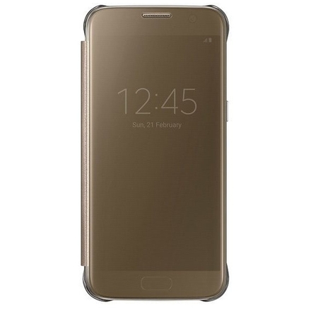 Pouzdro originál Samsung G930 GALAXY S7 Clear View Cover (ef-zg930cfe) zlatá