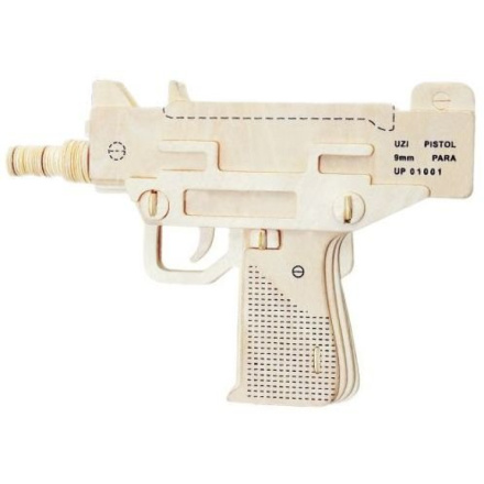 WOODEN TOY , WCK 3D puzzle Pistole UZI 9mm 111525