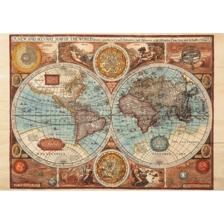 DINO Puzzle Mapa světa r. 1626, 500 dílků 111899