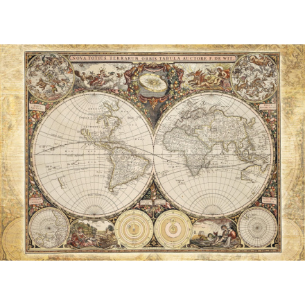 SCHMIDT Puzzle Historická mapa světa 2000 dílků 112193