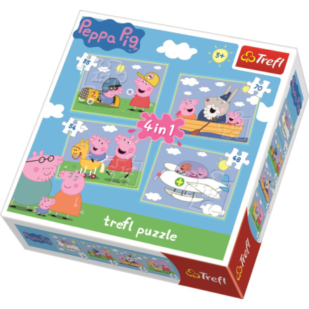 TREFL Puzzle Prasátko Peppa 4v1 (35,48,54,70 dílků) 113428