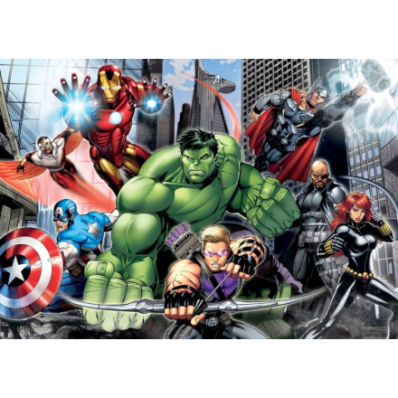 CLEMENTONI Puzzle Avengers: Připraveni k boji MAXI 104 dílků 113525