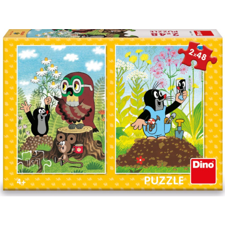 DINO Puzzle Krtek na mýtině 2x48 dílků 114939