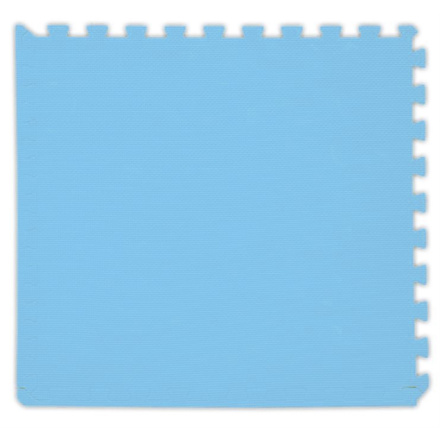 BABY Pěnový koberec tl. 2 cm - světle modrý 1 díl s okraji 115530