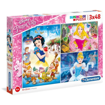 CLEMENTONI Puzzle Disney princezny 3x48 dílků 116750