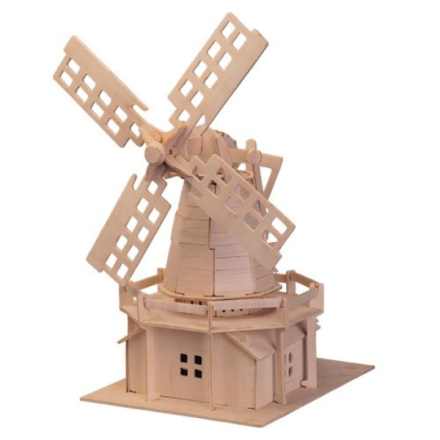 WOODEN TOY , WCK 3D puzzle Holandský větrný mlýn 116826