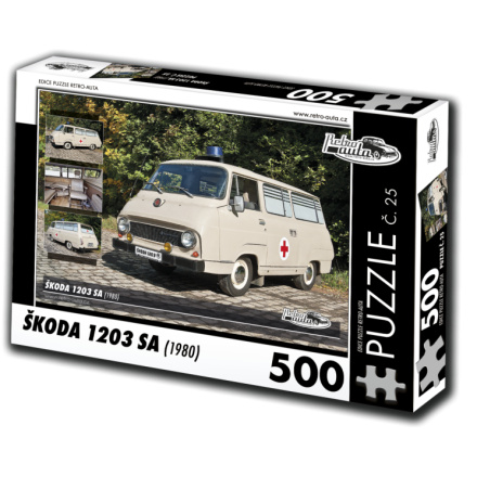 RETRO-AUTA Puzzle č. 25 Škoda 1203 SA (1980) 500 dílků 118104