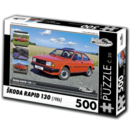 RETRO-AUTA Puzzle č. 30 Škoda Rapid 130 (1986) 500 dílků 118109