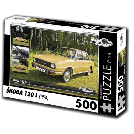 RETRO-AUTA Puzzle č. 35 Škoda 120 L (1976) 500 dílků 118114