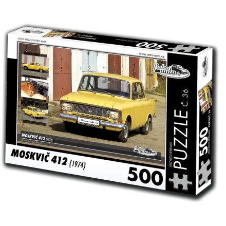 RETRO-AUTA Puzzle č. 36 Moskvič 412 (1974) 500 dílků 118115
