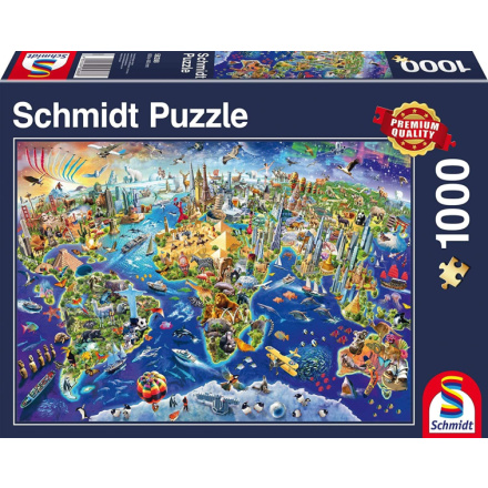 SCHMIDT Puzzle Objevuj svět 1000 dílků 118659