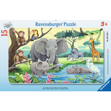 RAVENSBURGER Puzzle Africká zvířata 15 dílků 118997