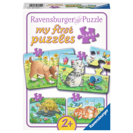 RAVENSBURGER Moje první puzzle Domácí mazlíčci 4v1 (2,4,6,8 dílků) 119074