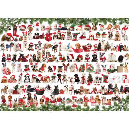 EUROGRAPHICS Puzzle Vánoční psi 1000 dílků 120193