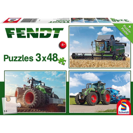 SCHMIDT Puzzle Traktory Fendt 3x48 dílků 120237