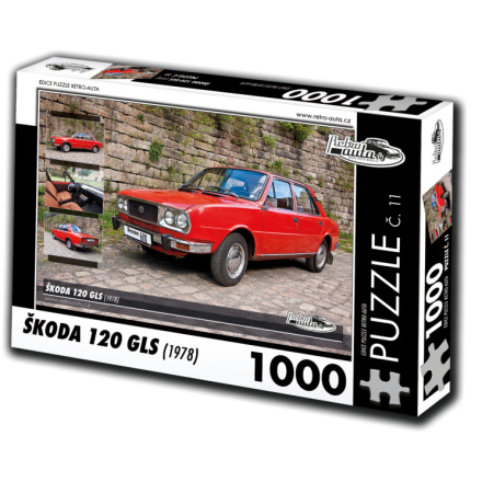 RETRO-AUTA Puzzle č. 11 Škoda 120 GLS (1978) 1000 dílků 120453