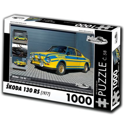 RETRO-AUTA Puzzle č. 58 Škoda 130 RS (1977) 1000 dílků 120459