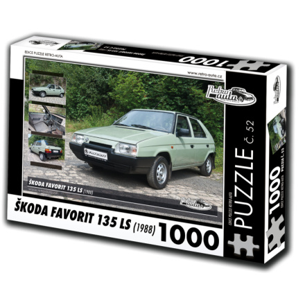 RETRO-AUTA Puzzle č. 52 Škoda Favorit 135 LS (1988) 1000 dílků 120469