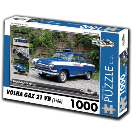 RETRO-AUTA Puzzle č. 51 Volha Gaz 21 VB (1966) 1000 dílků 120471