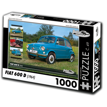 RETRO-AUTA Puzzle č. 49 Fiat 600 D (1964) 1000 dílků 120473