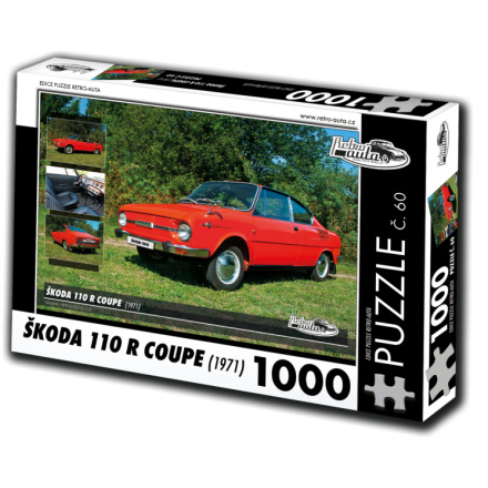 RETRO-AUTA Puzzle č. 60 Škoda 110 R Coupe (1971) 1000 dílků 120479