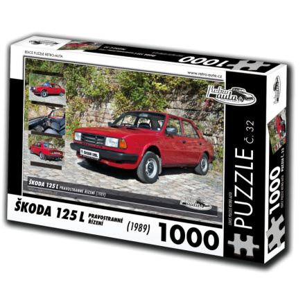 RETRO-AUTA Puzzle č. 32 Škoda 125 L pravostranné řízení (1989) 1000 dílků 120489
