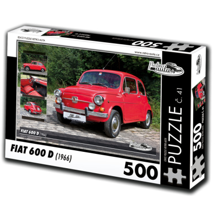 RETRO-AUTA Puzzle č. 41 Fiat 600 D (1966) 500 dílků 120512