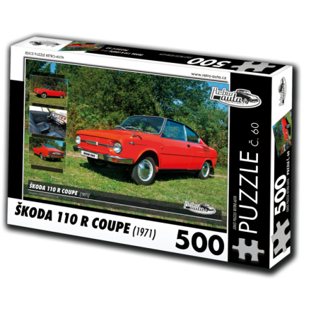 RETRO-AUTA Puzzle č. 60 Škoda 110 R Coupe (1971) 500 dílků 120523