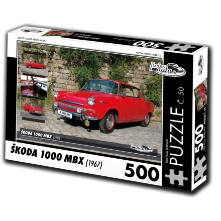 RETRO-AUTA Puzzle č. 50 Škoda 1000 MBX (1967) 500 dílků 120524