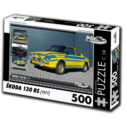 RETRO-AUTA Puzzle č. 58 Škoda 130 RS (1977) 500 dílků 120528