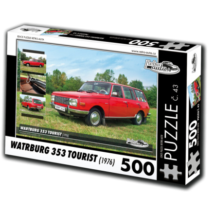 RETRO-AUTA Puzzle č. 43 Wartburg 353 Tourist (1976) 500 dílků 120788