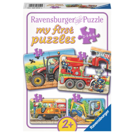 RAVENSBURGER Moje první puzzle Dopravní stroje 4v1 (2,4,6,8 dílků) 120880
