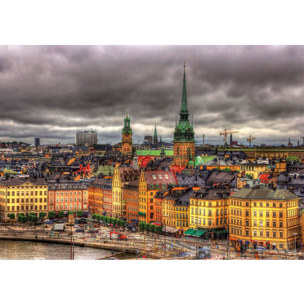 EDUCA Puzzle Pohled na Stockholm, Švédsko 1000 dílků 122228