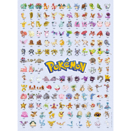 RAVENSBURGER Puzzle Pokémon: Prvních 151 druhů 500 dílků 122433