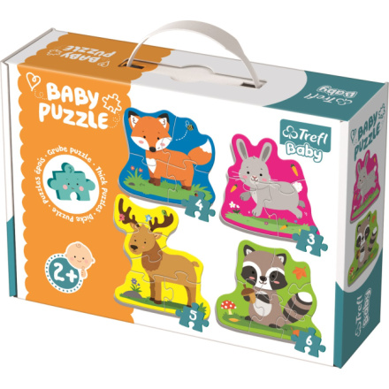 TREFL Baby puzzle Zvířata v lese 4v1 (3,4,5,6 dílků) 122582
