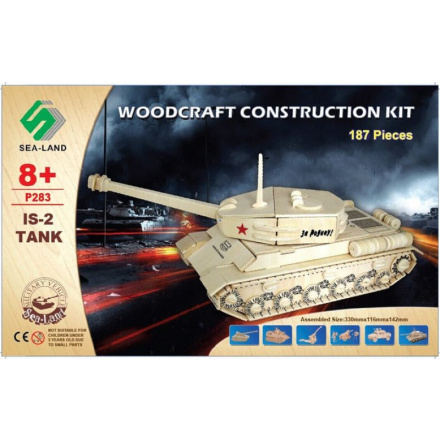 WOODEN TOY , WCK 3D puzzle Tank IS-2 122670