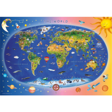 DINO Puzzle Mapa světa XL 300 dílků 122791