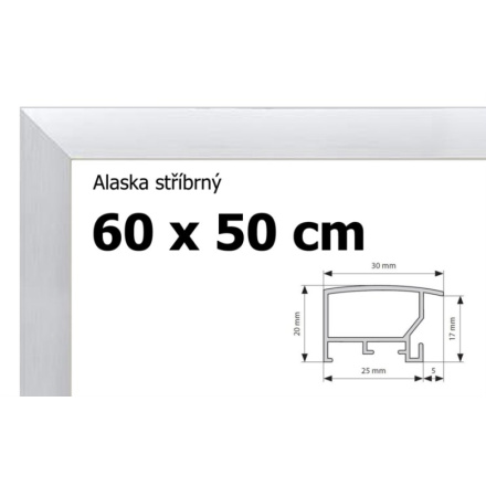 BFHM Alaska hliníkový rám na puzzle 60x50cm - stříbrný 123017