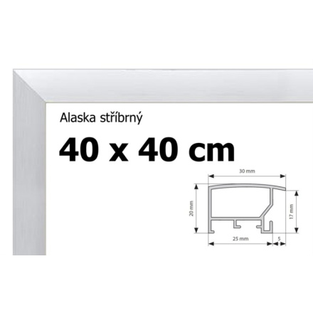 BFHM Alaska hliníkový rám 40x40cm - stříbrný 123021